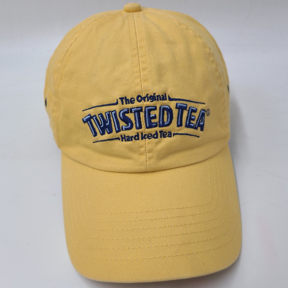 Twisted Tea Hat Strapback Yellow Blue The Original Hard Iced Tea Casual Dad Men